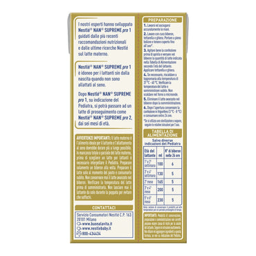 Nestlé NAN Supreme Pro 1 Latte Per Lattanti Dalla Nascita 300ml