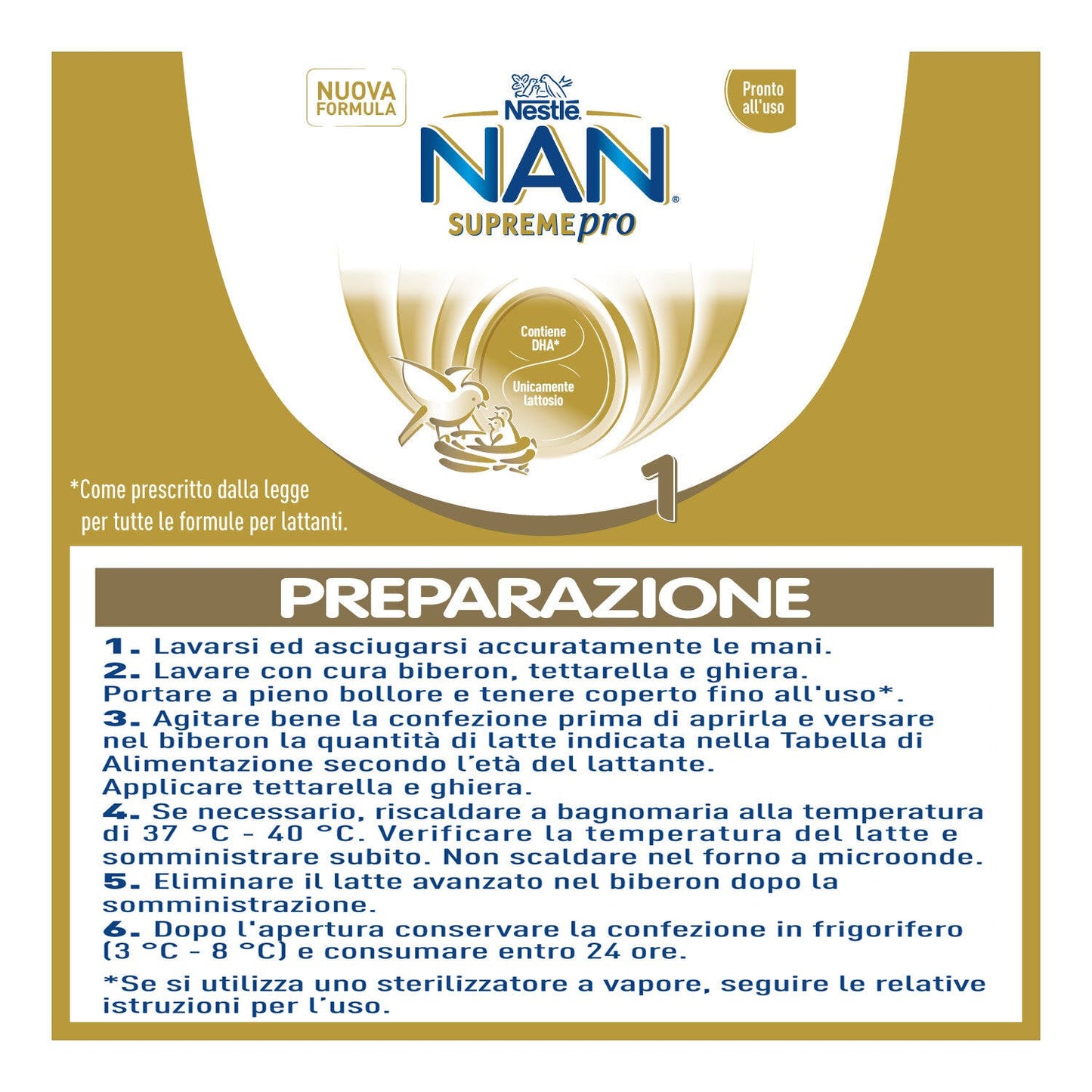 Nestlé NAN Supreme Pro 1 Latte Per Lattanti Dalla Nascita 300ml