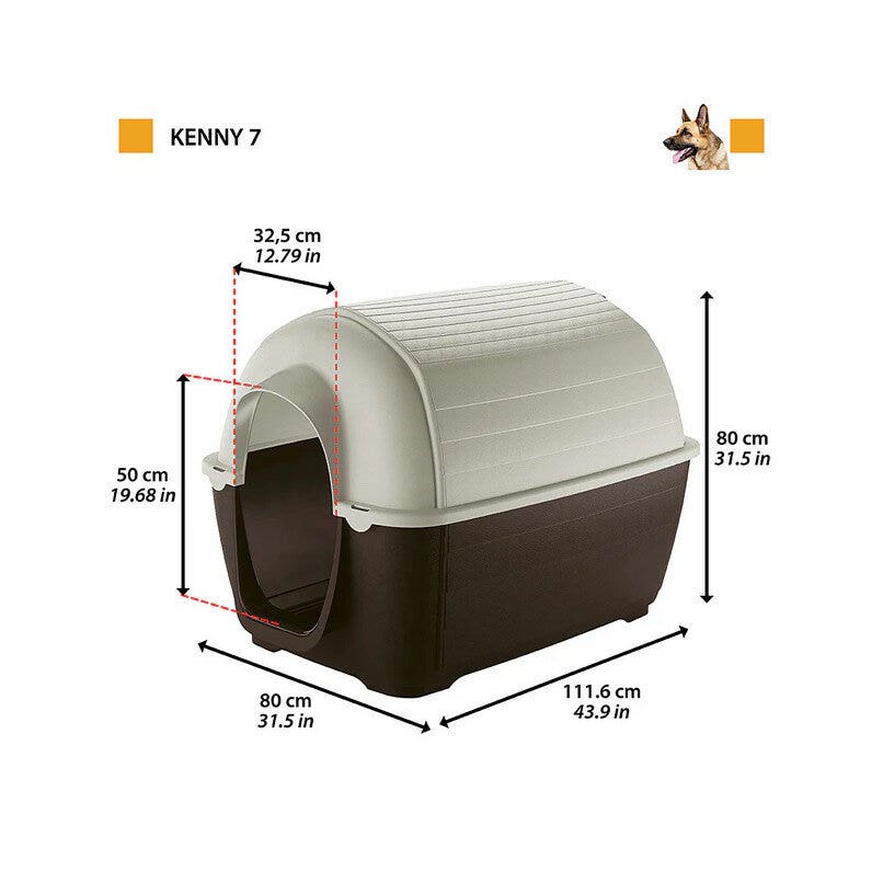 Ferplast Kenny Cuccia In Resina Termplastica Per Cani 80x111,6xh80cm