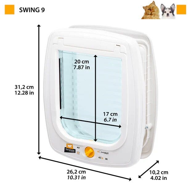 Ferplast Swing 9 Portina Per Grandi Gatti E Piccoli Cani Colore Marrone