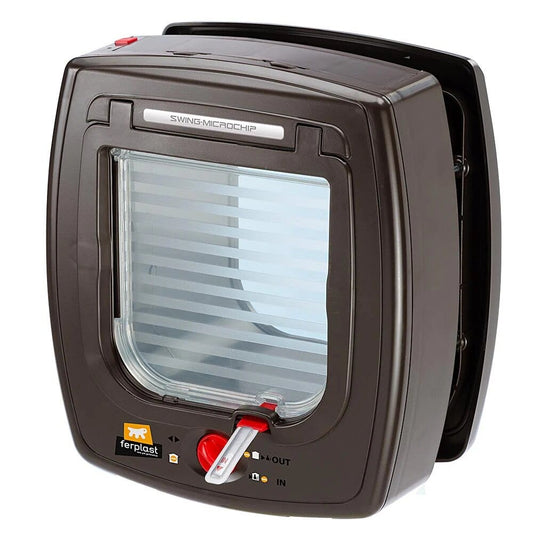 Swing Microchip Portina Per Gatti Con Sistema D'apertura A Microchip Colore Marrone