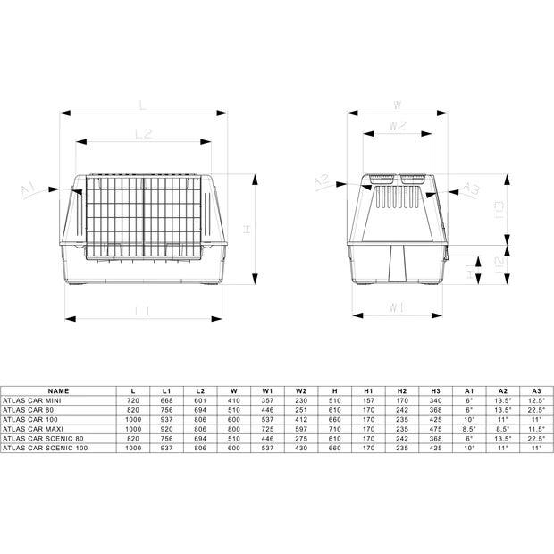 Ferplast Atlas Car Trasportino auto Per Cani Taglia Maxi