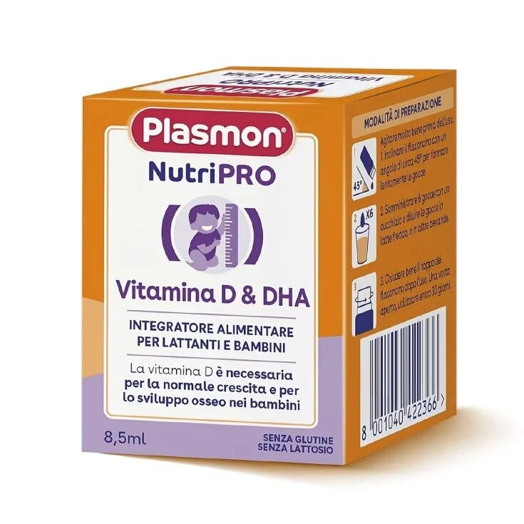 Plasmon Nutripro Vitamina D e DHA Integratore Alimentare 8,5ml