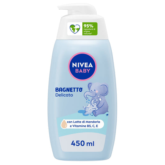 Nivea Baby Bagnetto Delicato Detergente Neonato Per Una Detersione Delicata E Idratante 450ml
