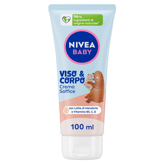 Nivea Baby Viso & Corpo Crema Soffice Bambini Corpo E Viso Idratante E Nutriente 100ml