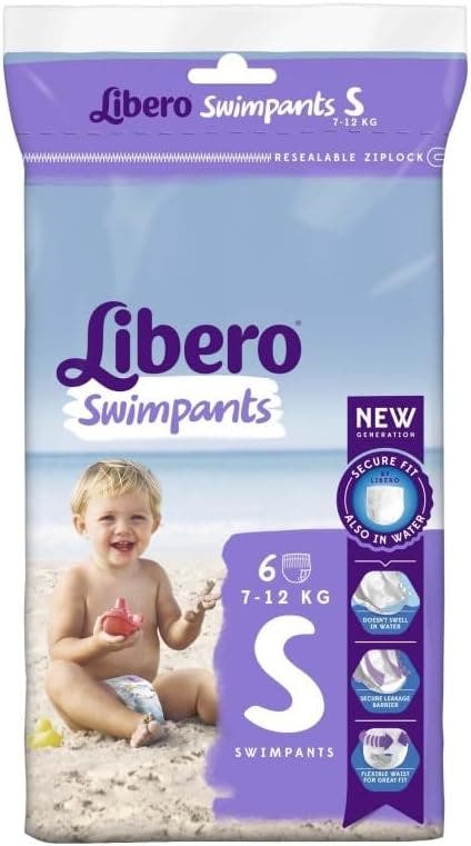 Pannolini Mare/piscina Libero Swim Pants per Bambino 7/16 kg 12 Pezzi