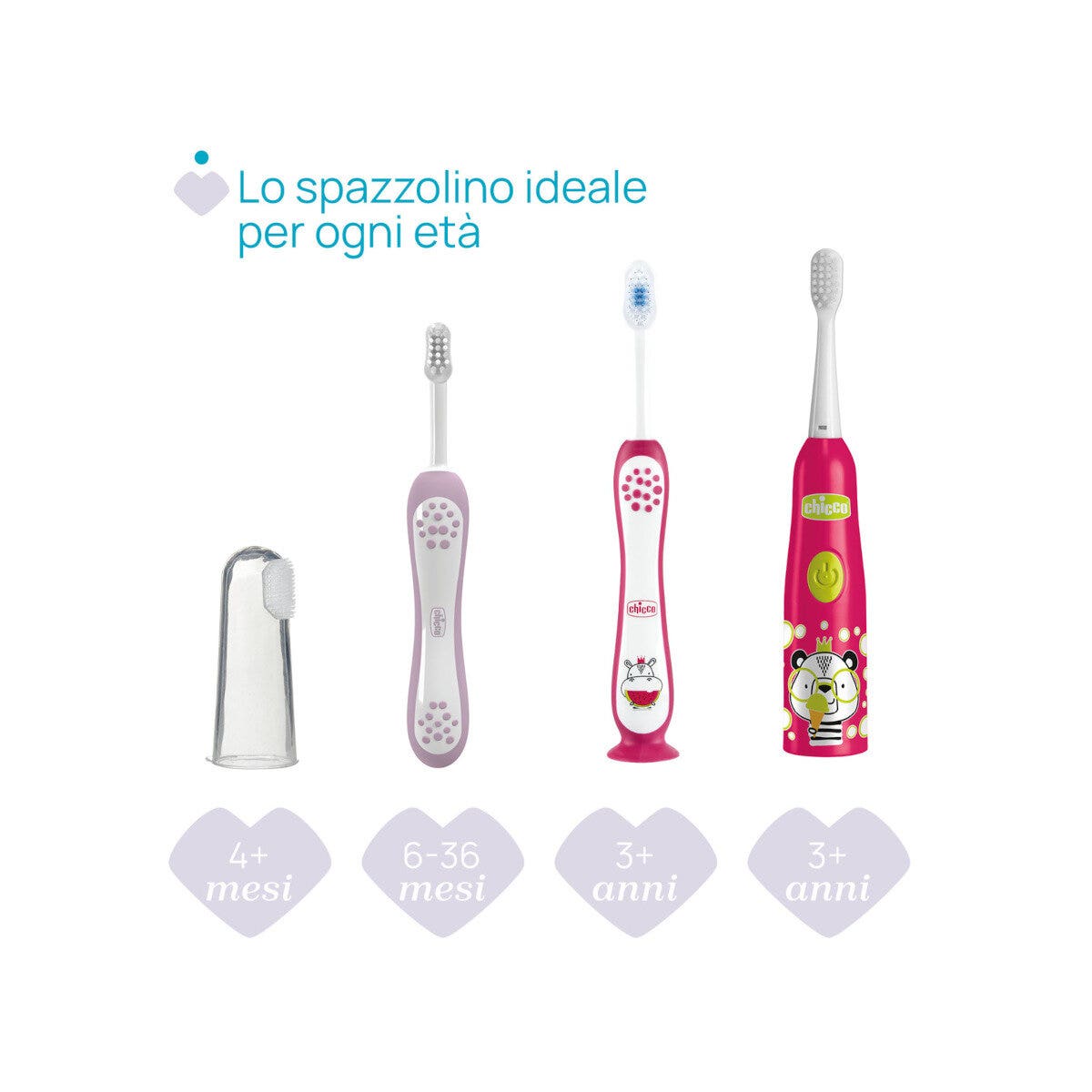 Chicco Spazzolino Primi Denti 6-36 Mesi Lilla