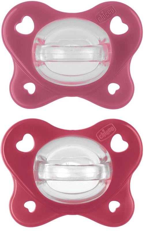 Chicco Dual Soft Succhietto Rosa 16-36 Mesi 2 Pezzi