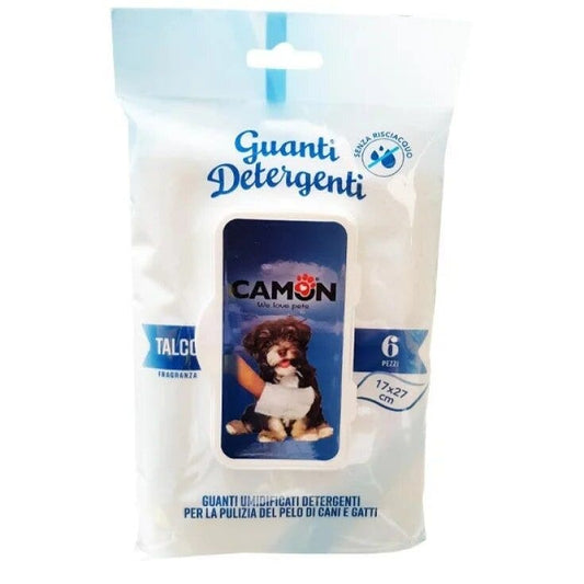 Camon Guanti Detergenti Fragranza Talco 6 Pezzi