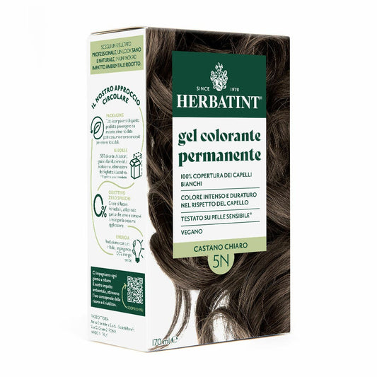 Herbatint Gel Colorante Permanente 5N Castano Chiaro 170ml