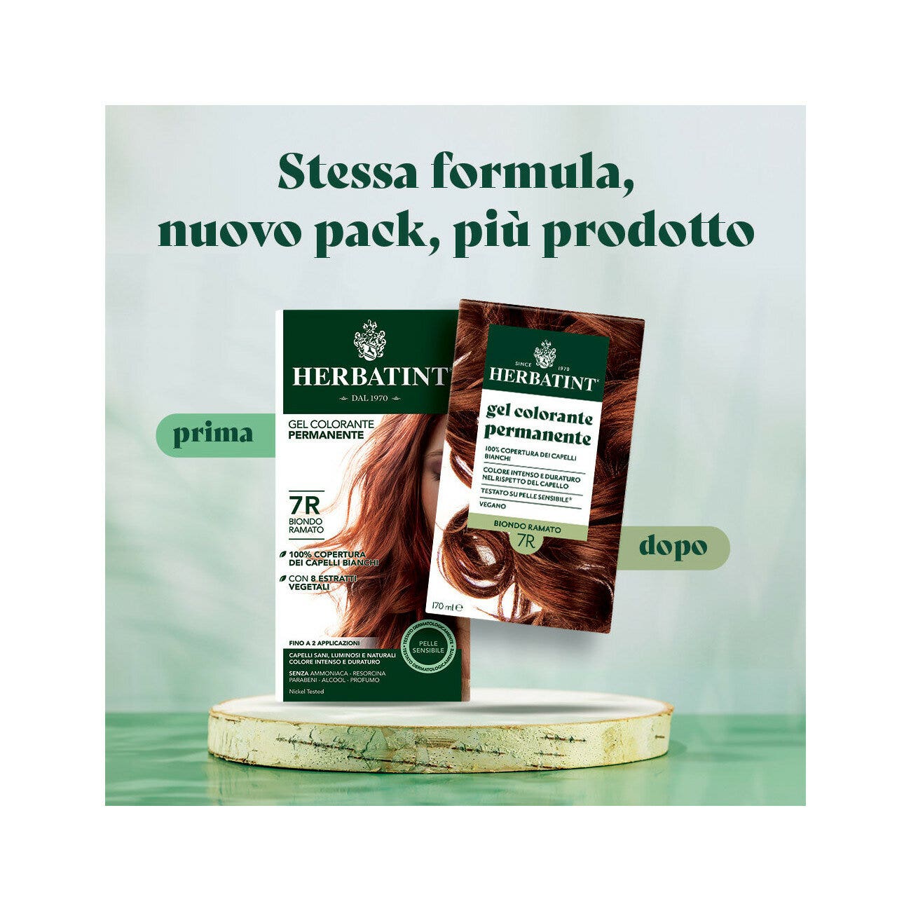 Herbatint Tintura Per Capelli Gel Permanente 7R Biondo Ramato 170ml