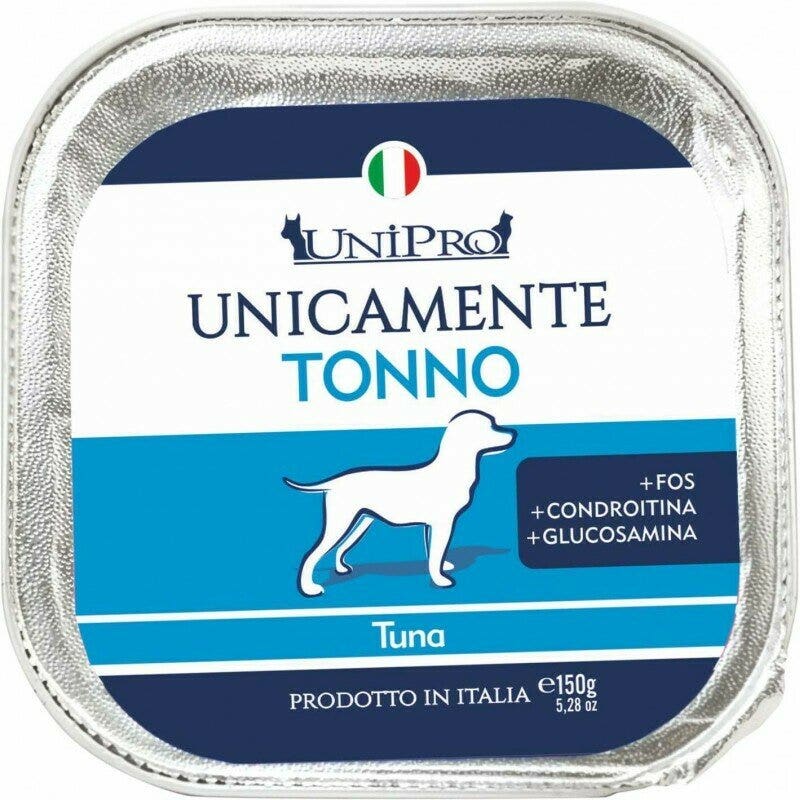 Unipro Unicamente Tonno Cibo Umido Cani Adulti Vaschetta 150g