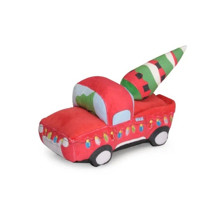 Camon Gioco Carro Attrezzi Natalizio Con Squeaker Per Cani