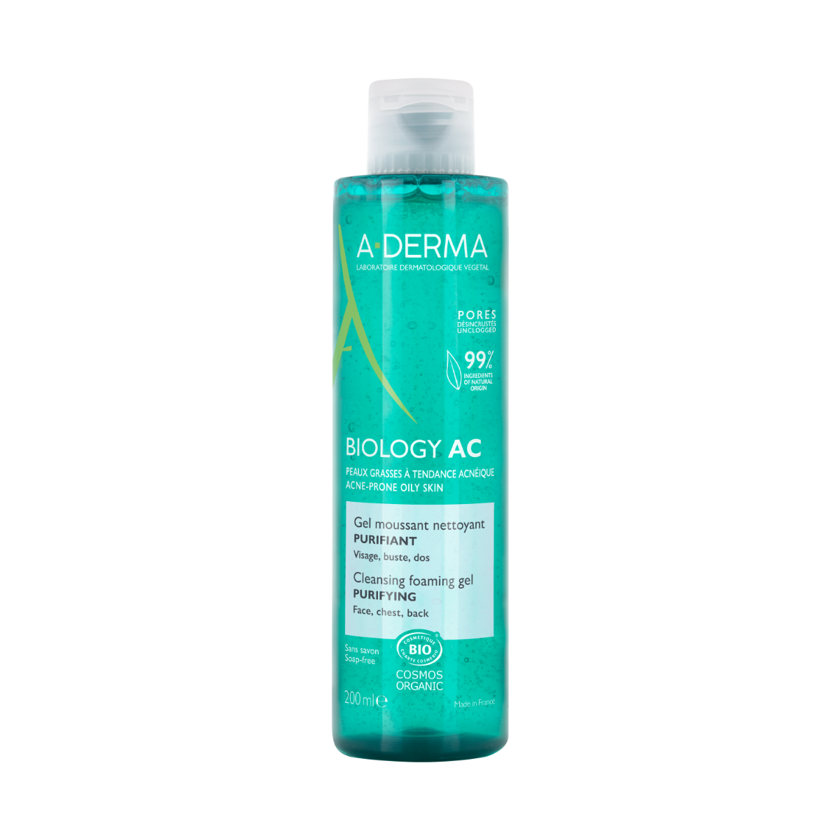 A-Derma Biology AC Gel Detergente Schiumogeno Purificante Anti-imperfezioni 200ml