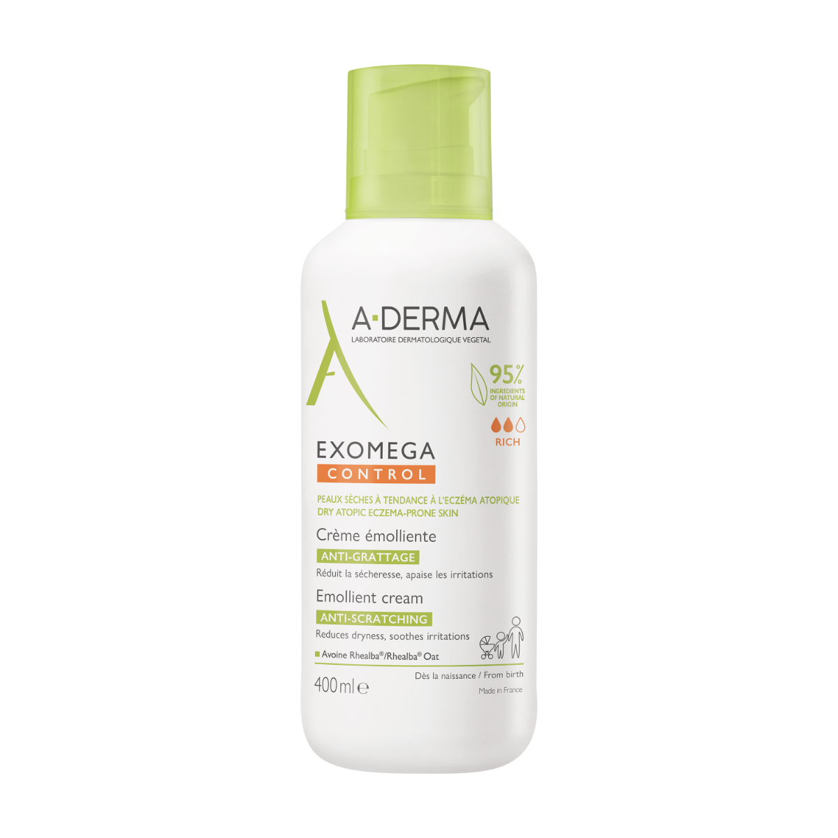 A-Derma Exomega Control Crema Emolliente Anti-Grattage 400ml