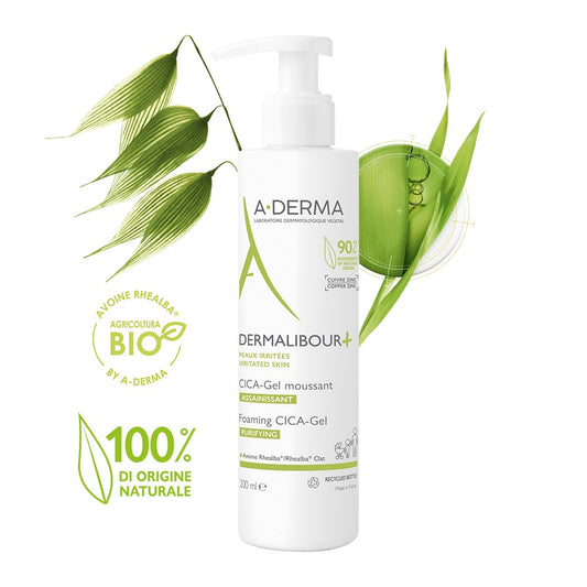 Aderma Dermalibour+Cica Gel Detergente Purificante Pelli Irritabili 200ml