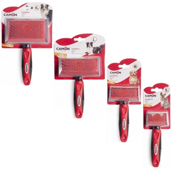 Camon Cardatore Con Denti In Acciaio Punte Arrotondate Per Cani E Gatti 6x4,5cm