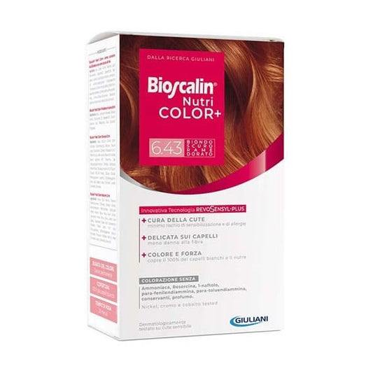 Bioscalin NutriColor Plus Colorazione Permanente 6.43 Biondo Scuro Rame Dorato