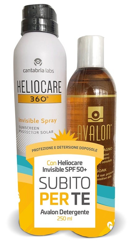 Heliocare Invisible Spray Spf50+ 200 ml + Avalon Detergente Fluido 250 ml