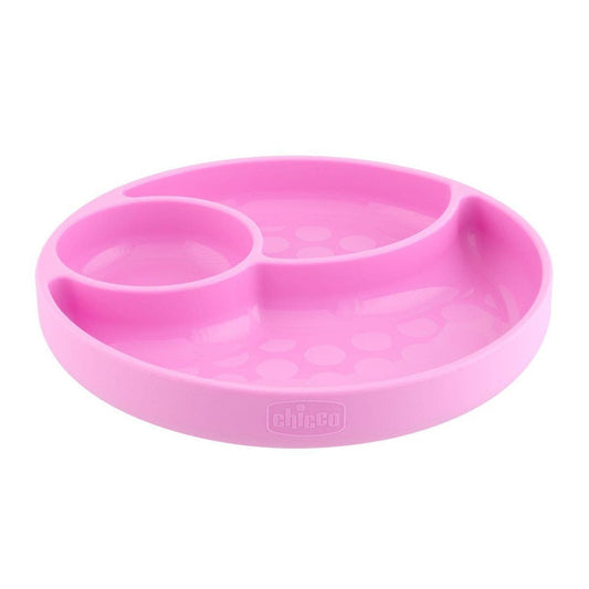 Chicco Piatto Silicone Con Ventosa Rosa