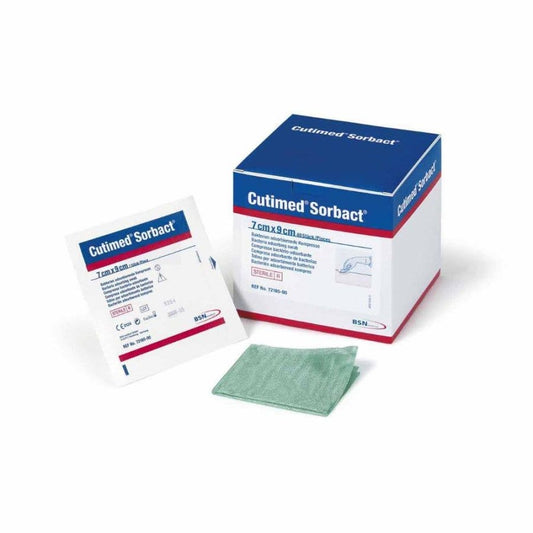Cutimed Sorbact Garza Medicazione Di Cattura Di Batteri E Funghi 7x9cm 5 Pezzi