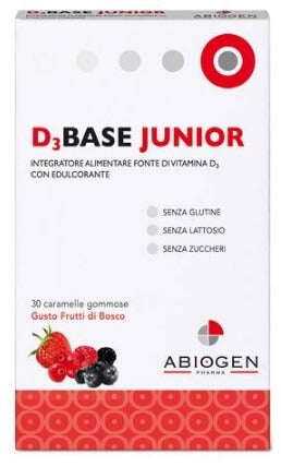 D3Base Junior Gusto Frutti di Bosco 30 caramelle gommose