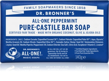Dr. Bronner's Sapone Solido Menta Piperita 140g