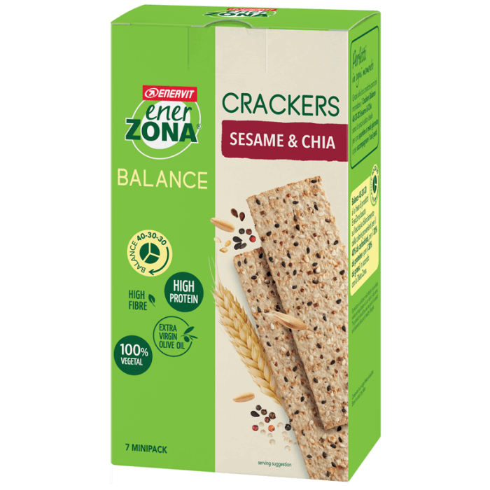 EnerZona Crackers Balance Sesame & Chia 175g