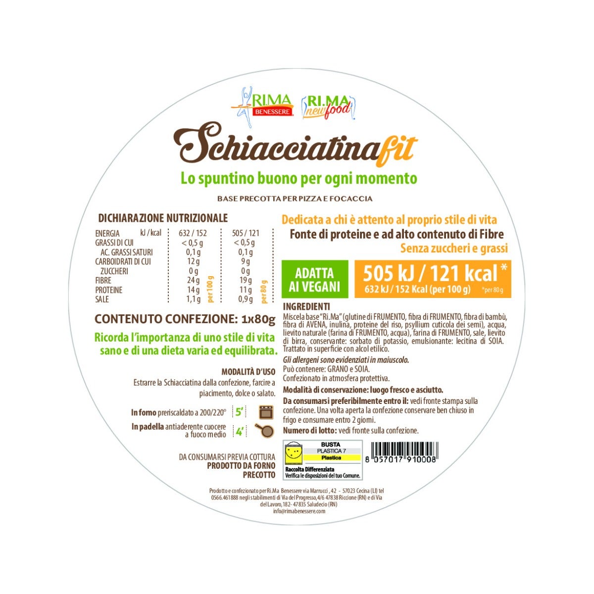 Rima Schiacciatina Fit 80g