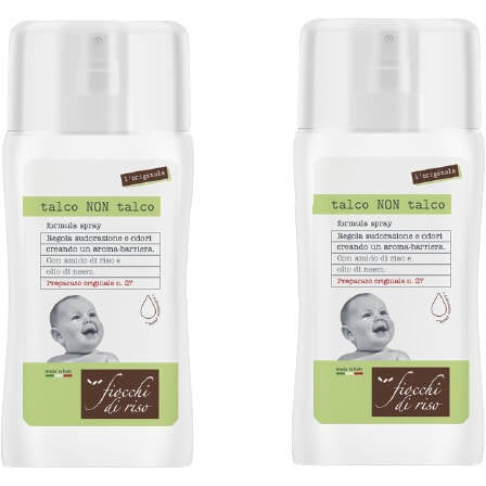 Fiocchi di Riso Talco Non Talco Spray Pacco Doppio 100ml+100ml