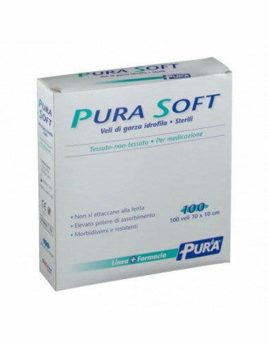 Pura Soft Garza 10x10cm 100pz