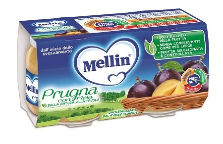 Mellin Omog Prugna/mela 2x100g