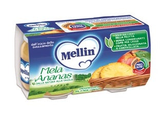 Mellin Omog Mela/ananas 2x100g