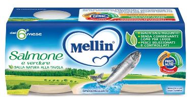 Mellin Omog Salmone 2x80g