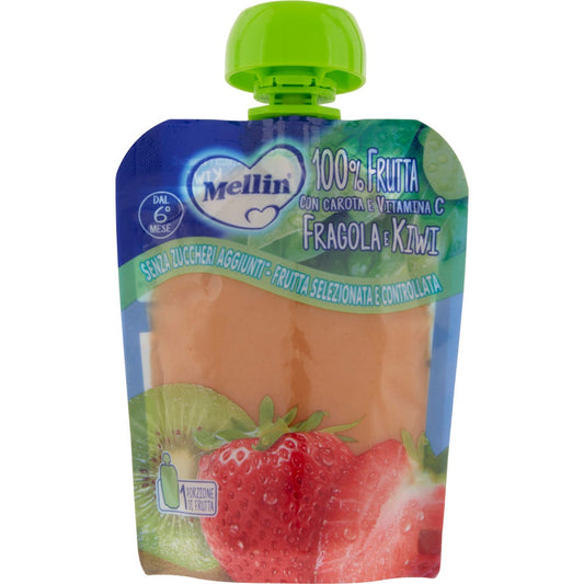 Mellin Pouch Fragola/Kiwi 90g 6Mesi+