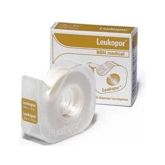 Cerotto In Rocchetto Leukopor Ipoallergenico Tessuto Non Tessuto Bianco 1,25X920 Cm Con Dispenser