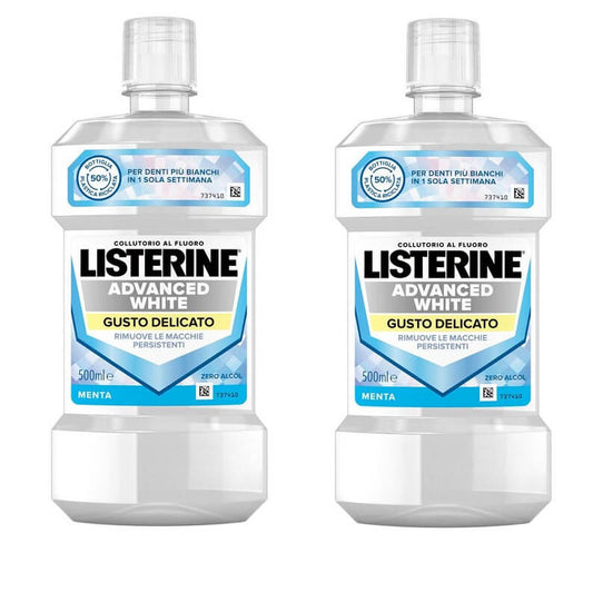 Listerine Advanced White Delicato Pacco Doppio 2x500ml