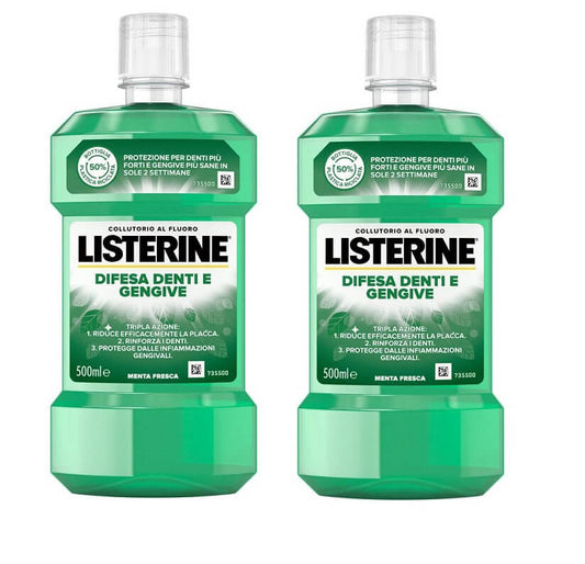 Listerine Difesa Denti e Gengive Pacco Doppio 2x500ml