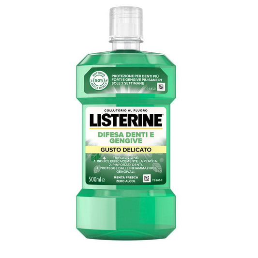 Listerine Difesa Denti e Gengive Gusto Delicato Zero Alcol 500ml