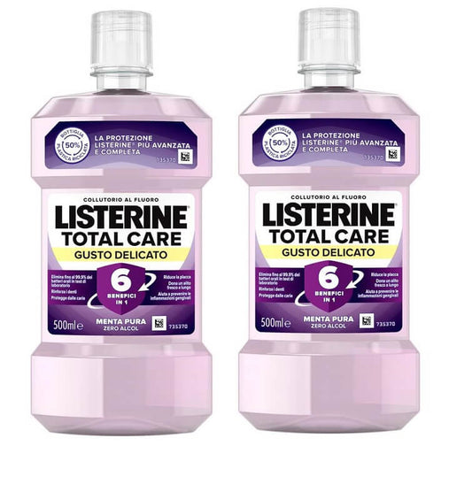 Listerine Total Care Gusto Delicato Pacco Doppio 2X500ml