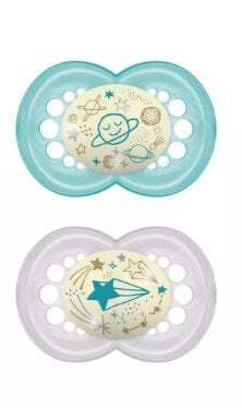 MAM Original Pearl Memories Succhietto 6+ Mesi - 2 Pezzi In Caucciù, Neutro, Istruzioni In Lingua Straniera