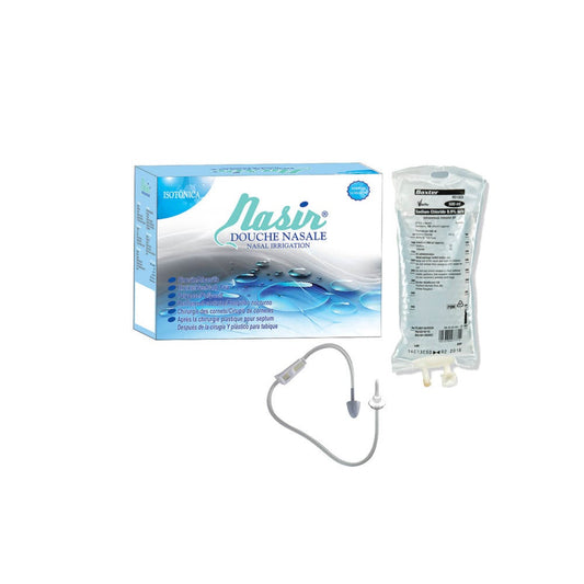 Nasir Doccia Nasale Con Soluzione Fisiologica Isotonica 6 Sacche 500ml + 1 Blister
