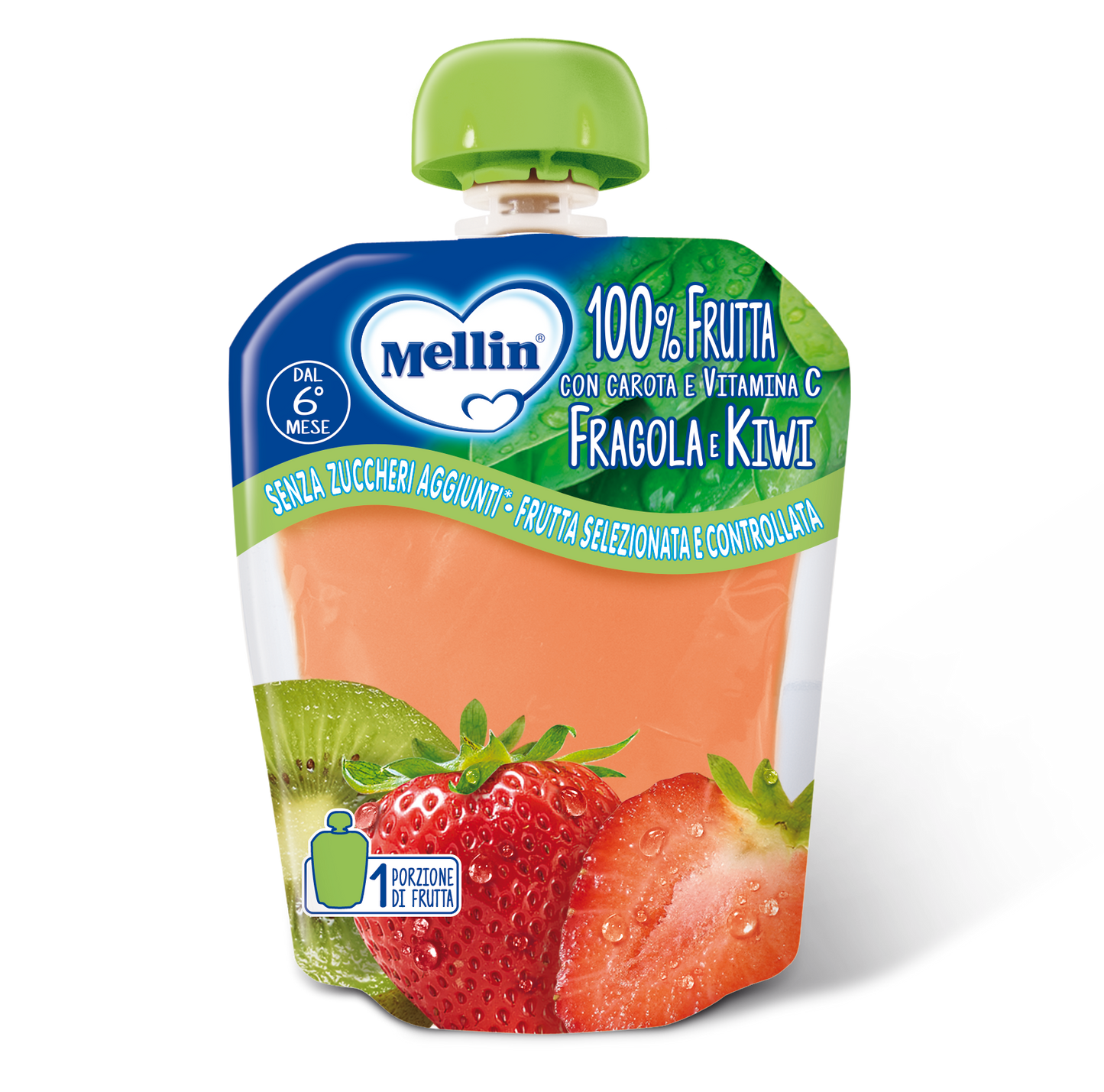 Mellin Pouch Fragola/Kiwi 90g 6Mesi+