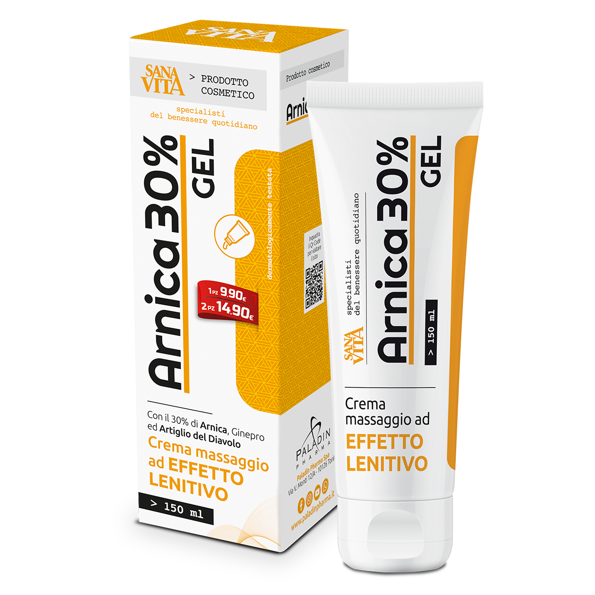 Sanavita Gel Arnica 30% 150ml.