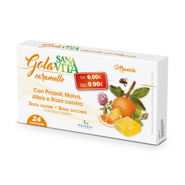 Sanavita Gola Arancia 24 Caramelle