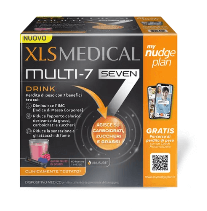 XLS Medical Multi-7 Drink Perdita e Controllo del Peso 60 Stick Liquidi da Bere