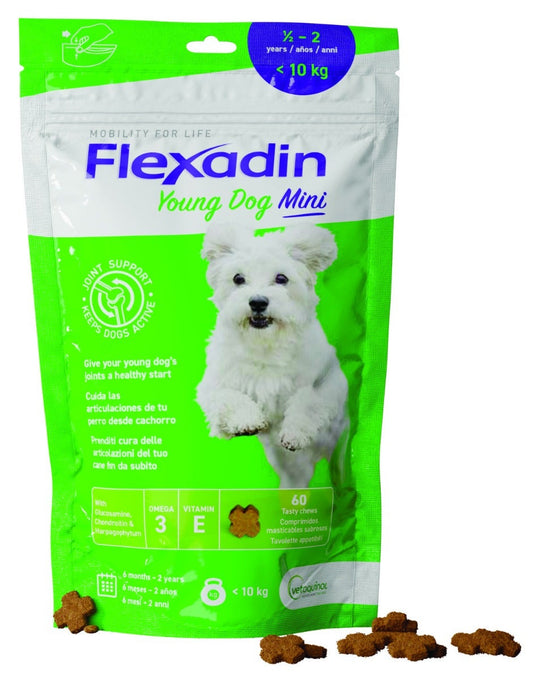 Flexadin Young Mangime Complementare Articolazioni Cani Giovani Taglia Mini 60 Tavolette