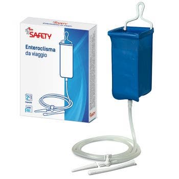 Enteroclisma Da Viaggio In Gomma Con Cannula Anale E Vaginale 2 Litri