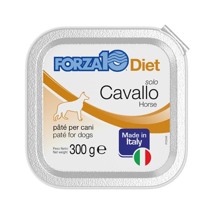 Forza10 Solo Diet Cavallo Paté Per Cani Adulti Vaschetta 300g