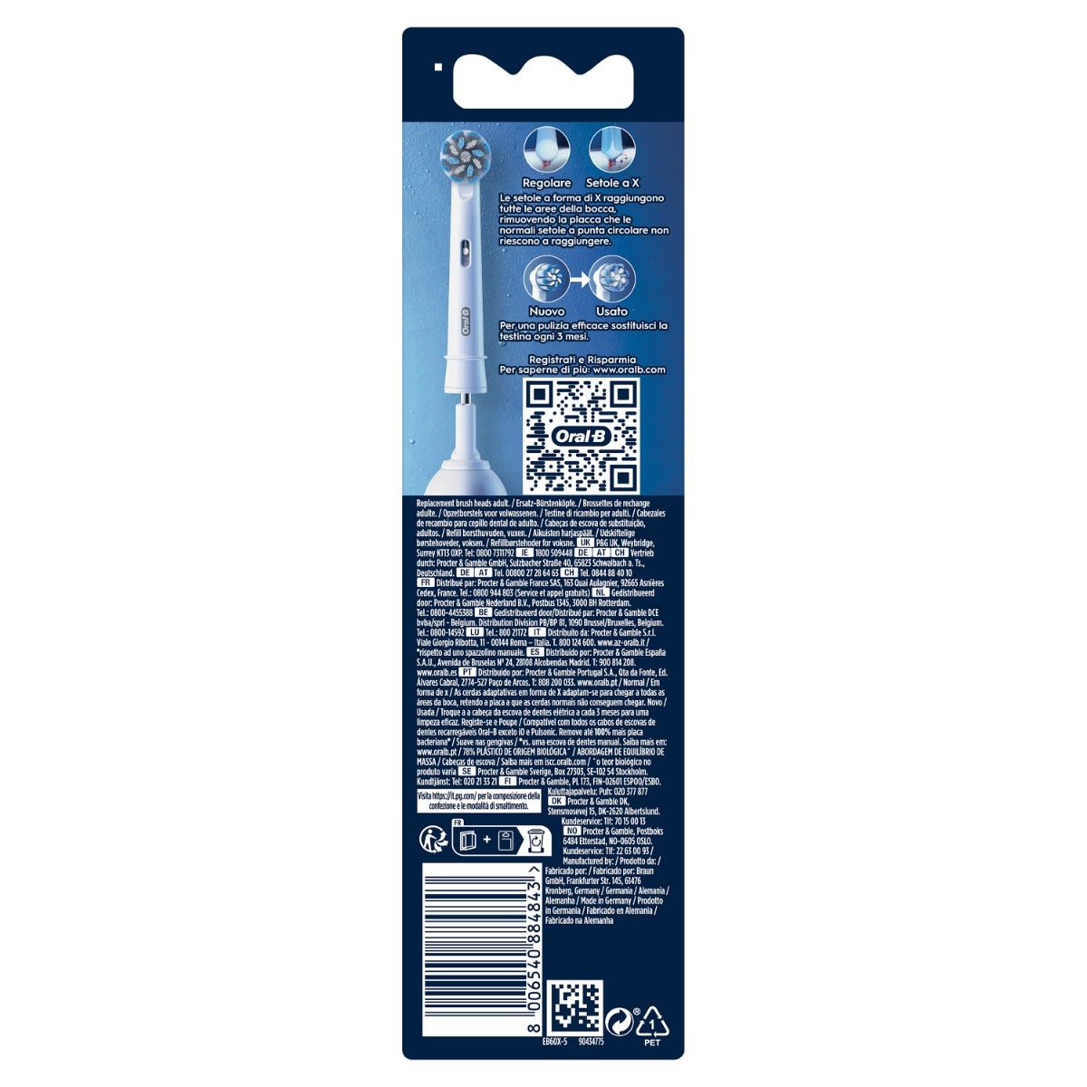 Oral-B Power Refill EB50 Sensitive Clean 5 Testine Di Ricambio